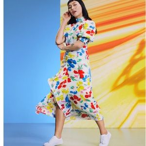 RIXO Target White Multi-Floral Maxi Dress Sz 0